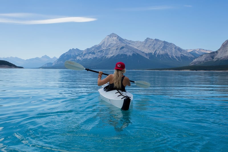 Kayaking in a river